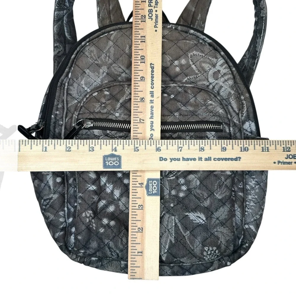 Vera Bradley Cloud Gray Paisley Print Quilted Fabric Backpack - Picture 7 of 7